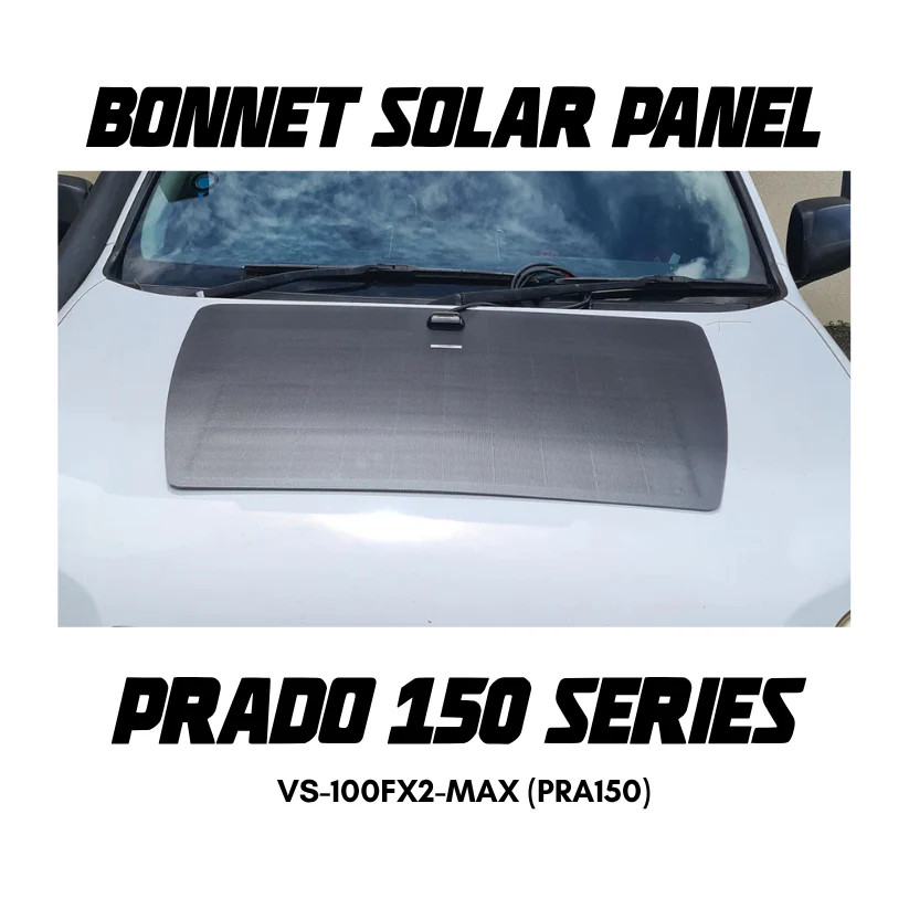 100W Bonnet Solar Panel - Suitable for Toyota Prado 150 Series 2010-2017