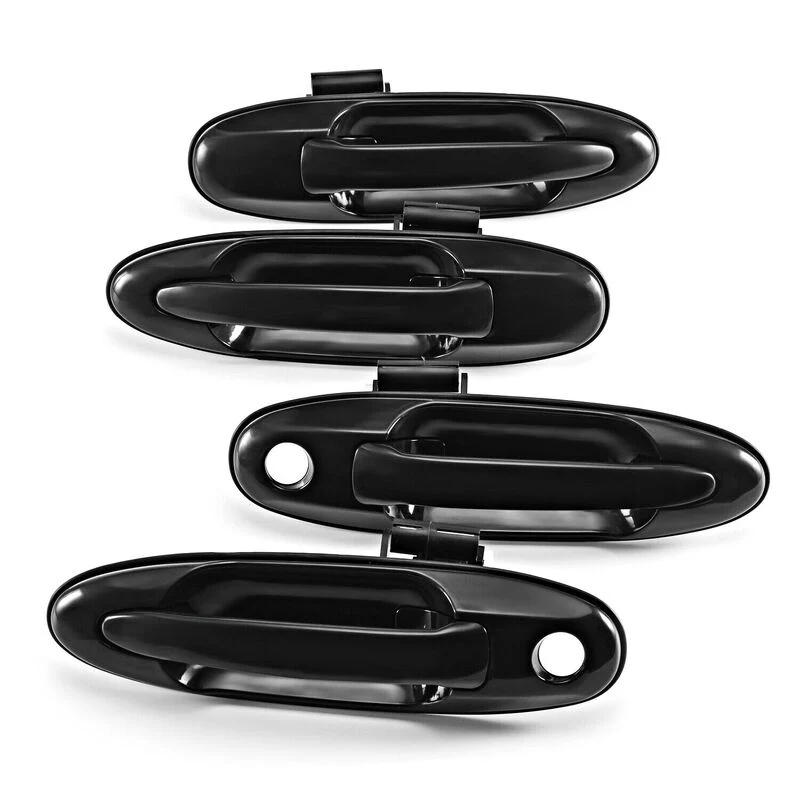 Door Handle Set Front & Rear Outer (4PCE) - Suitable for Toyota Landcruiser 100 Series 1998-2007 Black