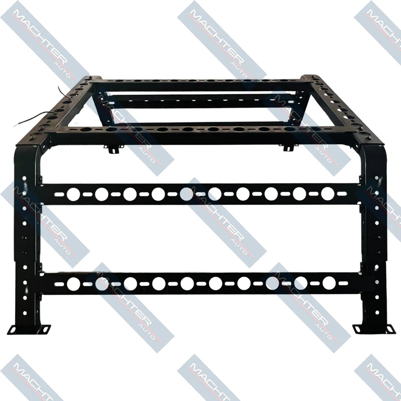 Black Powdercoated Steel Universal Ute Roof Rack with LED - Suitable For Hilux - Image 2