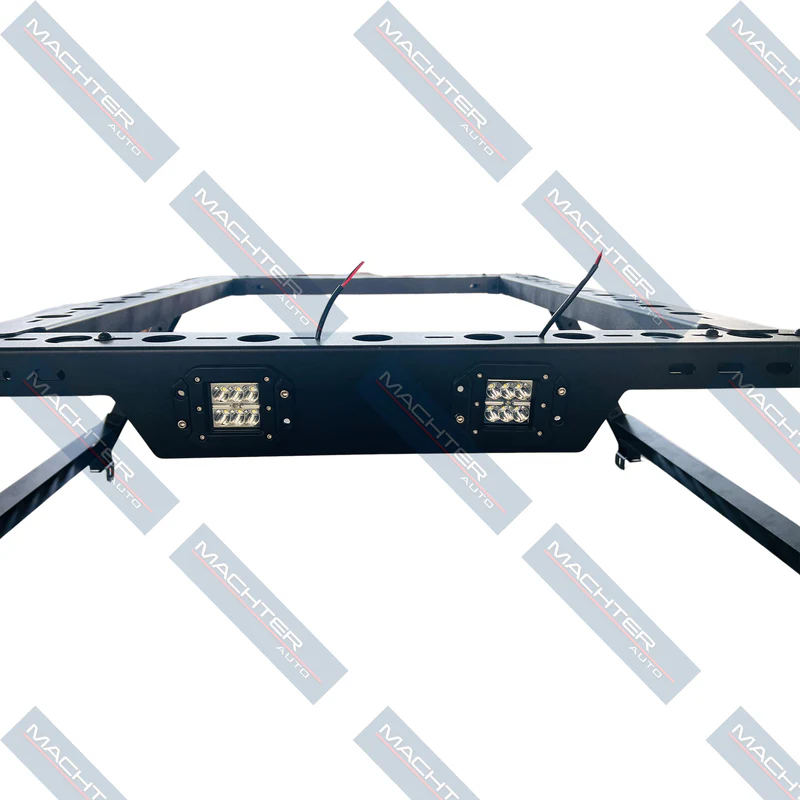 Black Powdercoated Steel Universal Ute Roof Rack with LED - Suitable For Hilux - Image 3