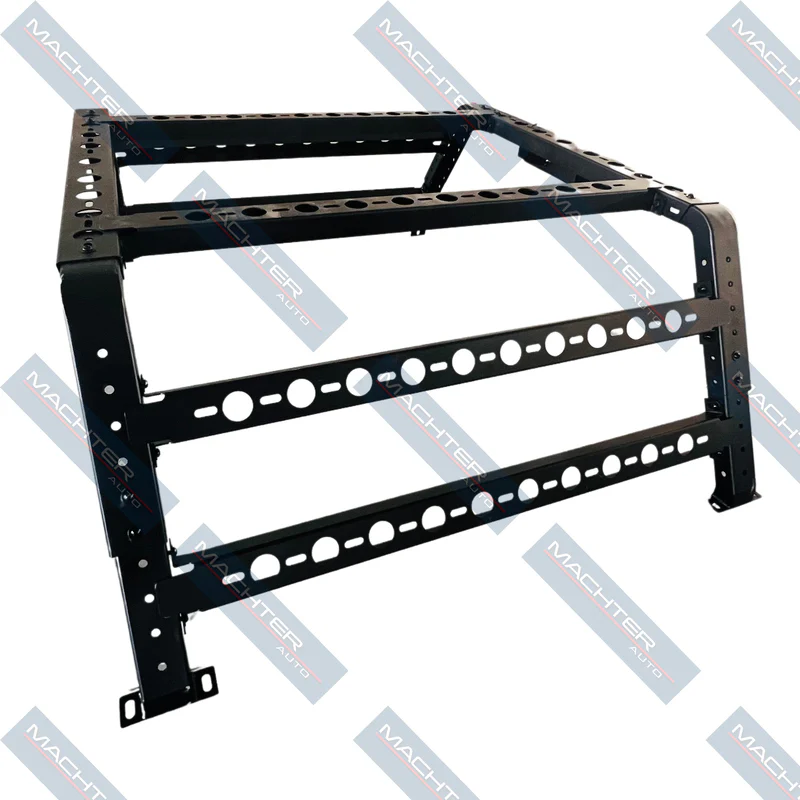 Black Powdercoated Steel Universal Ute Roof Rack with LED - Suitable For Hilux - Image 5