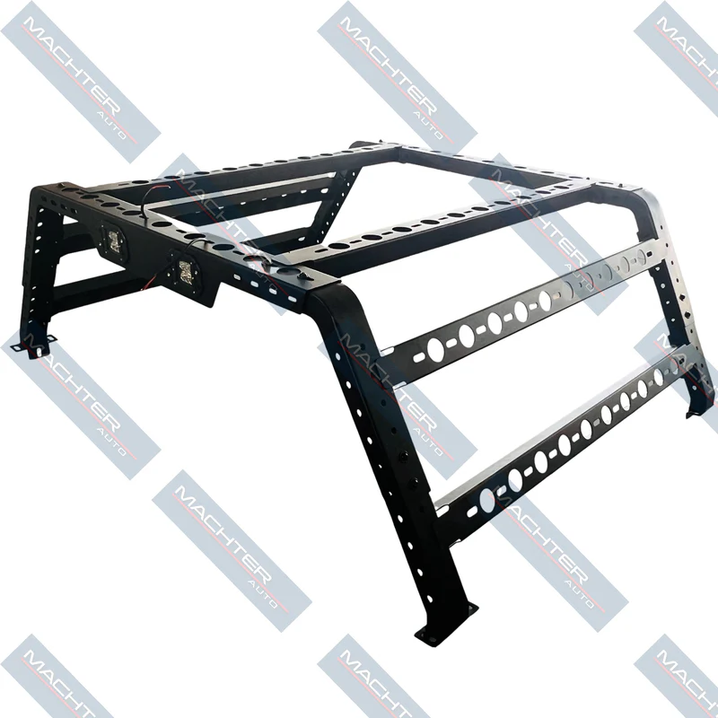 Black Powdercoated Steel Universal Ute Roof Rack with LED - Suitable For Hilux - Image 6