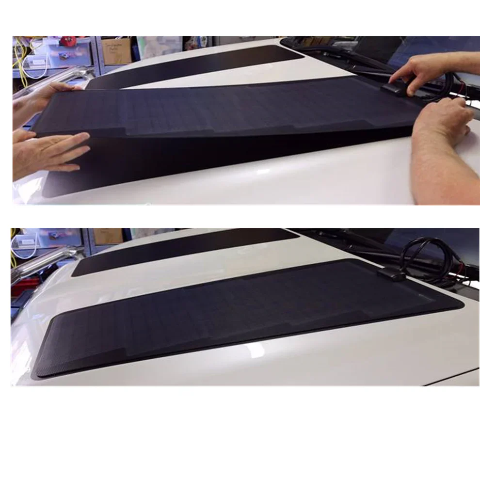 Bonnet Solar Panel - Suitable for Toyota Landcruiser Prado (with scooped bonnet) 90-Watt - Image 4