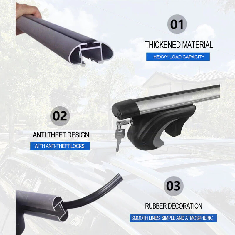 Car Universal Bar Roof Racks - Suitable For Toyota Landcruiser 100 200 300 Series 03/1998-2021 - Image 5