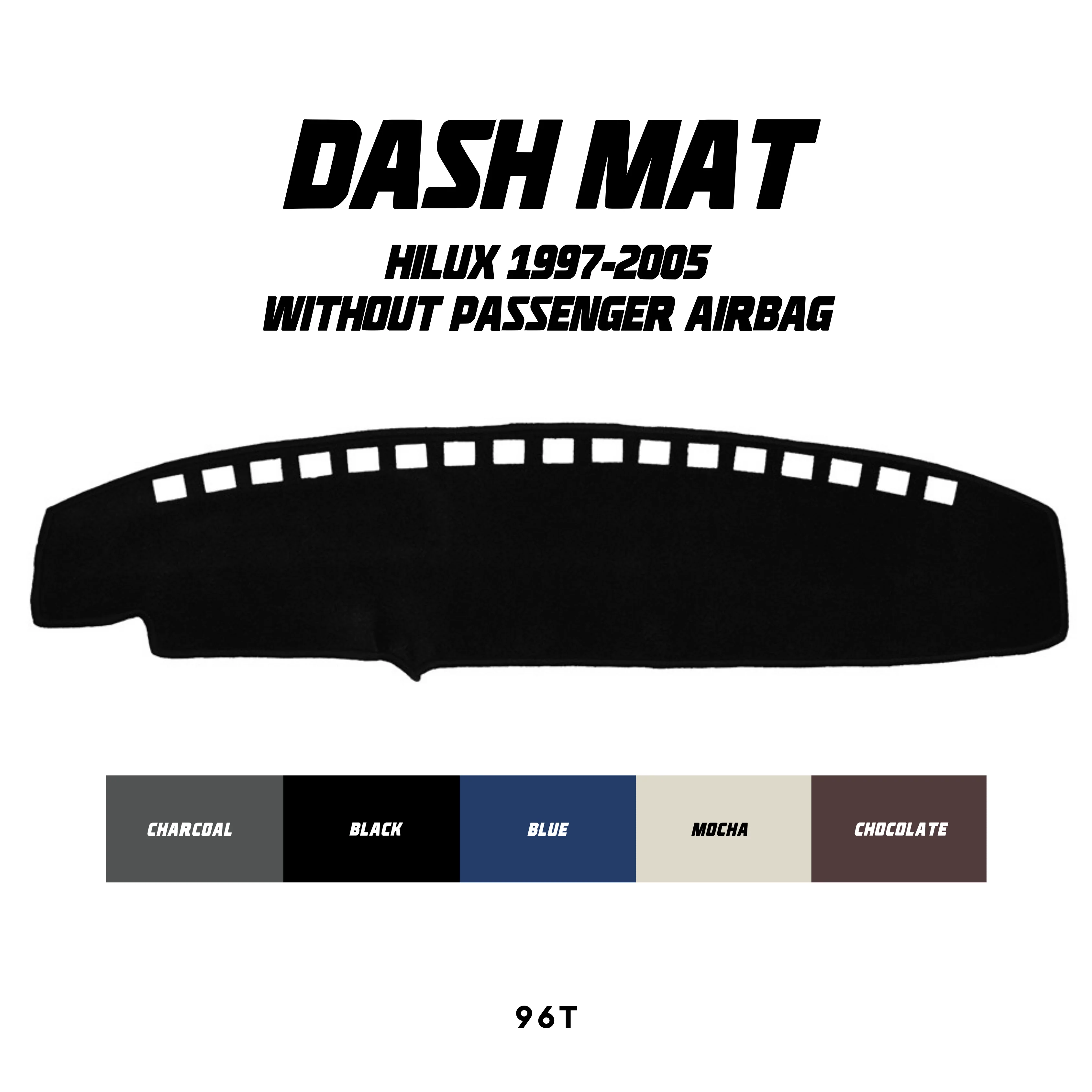 Dash Mat - Suitable for use with Hilux (1988-1997) without Passenger Airbag