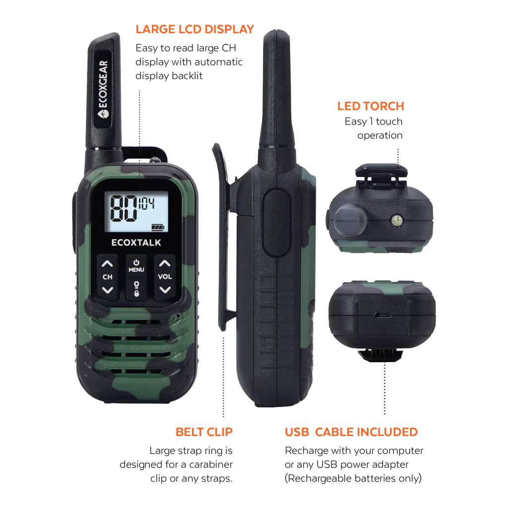 ECOXTALK UHF 0.5W 2 Pk (3km) - Image 3