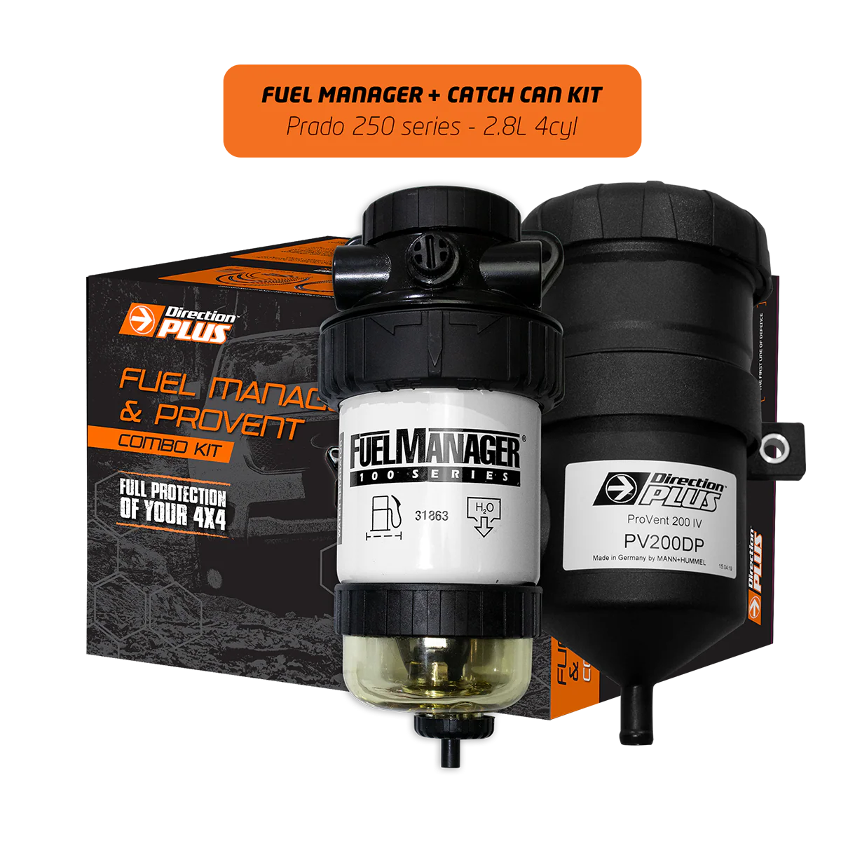 Fuel Manager Pre-Filter + Catch Can Kit - Suitable for TOYOTA PRADO 250 SERIES - FMPV668DPC