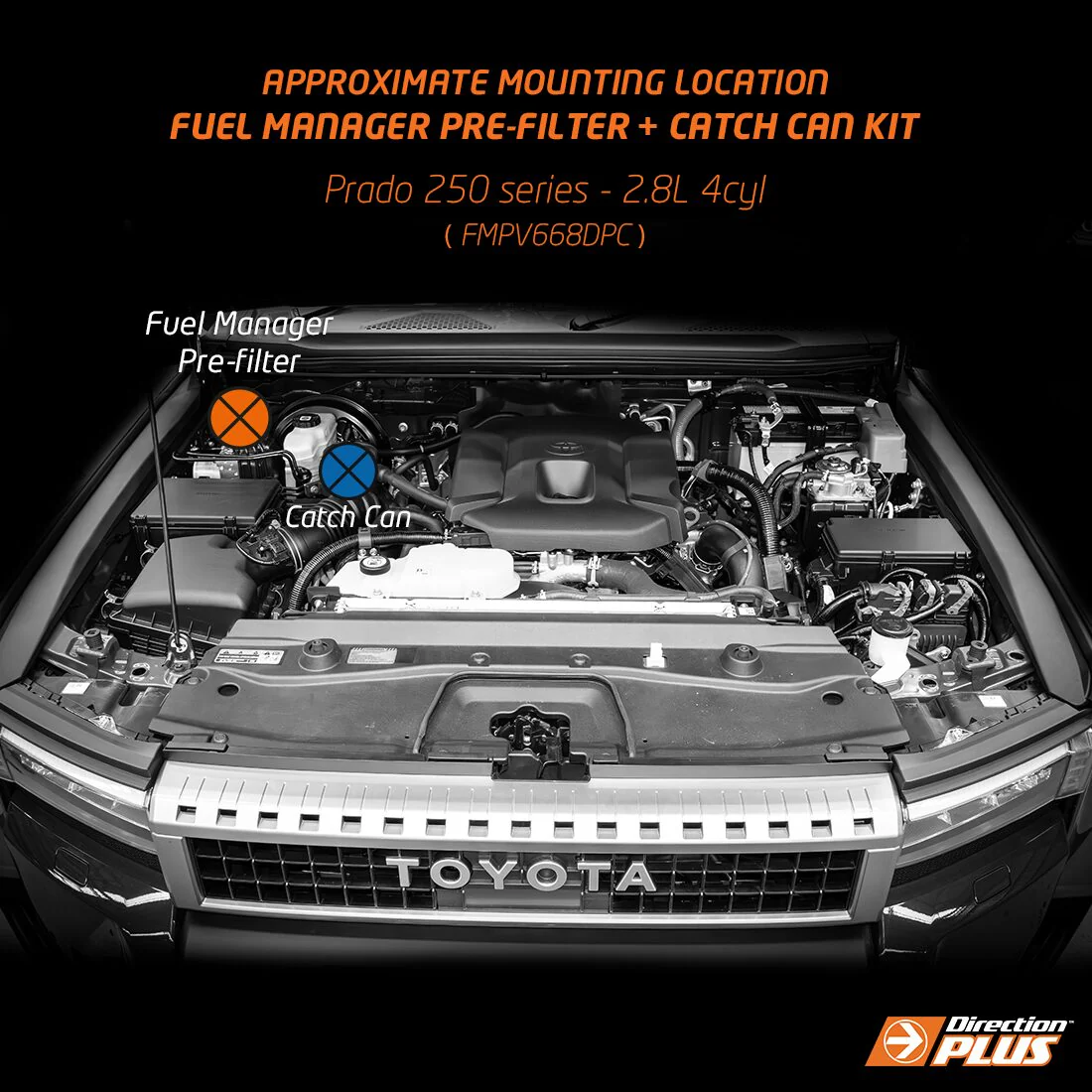 Fuel Manager Pre-Filter + Catch Can Kit - Suitable for TOYOTA PRADO 250 SERIES - FMPV668DPC - Image 3