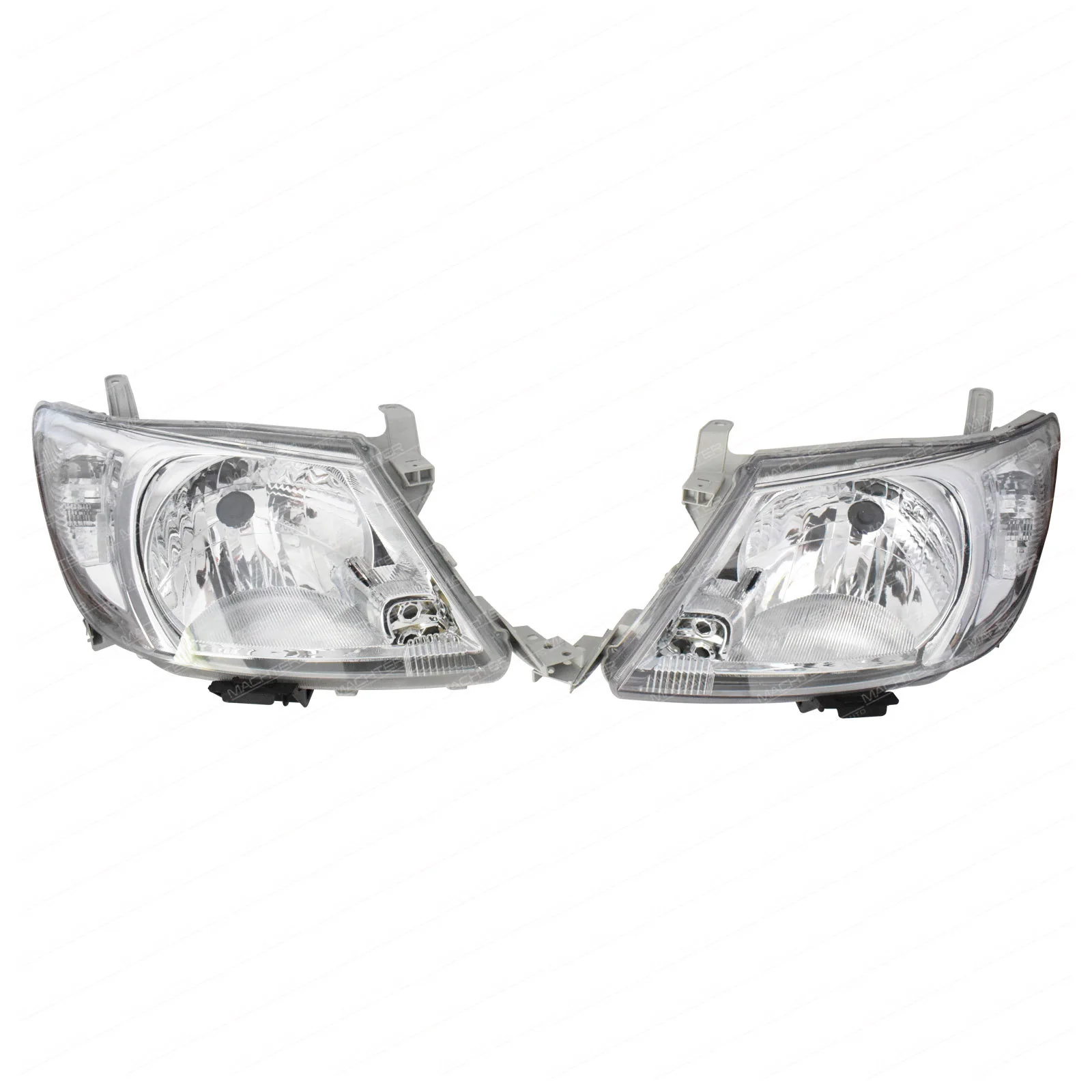 Headlights (Pair) Chrome - Suitable For Toyota Hilux TGN KUN GGN 2WD & 4WD (2005-2012) - Image 2