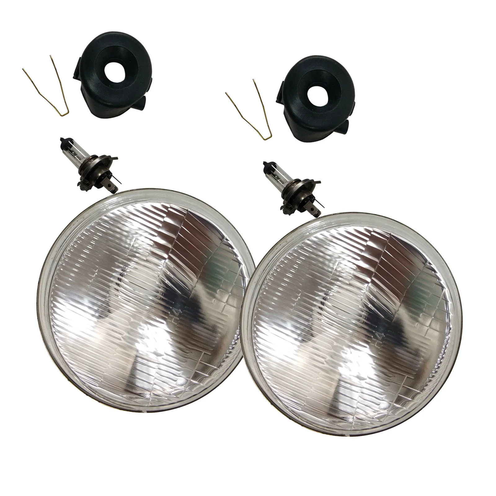 H4 Headlight Conversion Kit (Pair) 2 x 7" Round 60/55W Halogen - Image 4