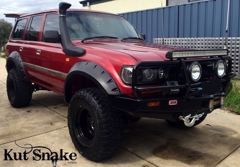 Kut Snake Flares Front & Rear Set - Suitable for Toyota Landcruiser 80 Series - Monster 1990-1997 ABS (Code #5) - Image 2
