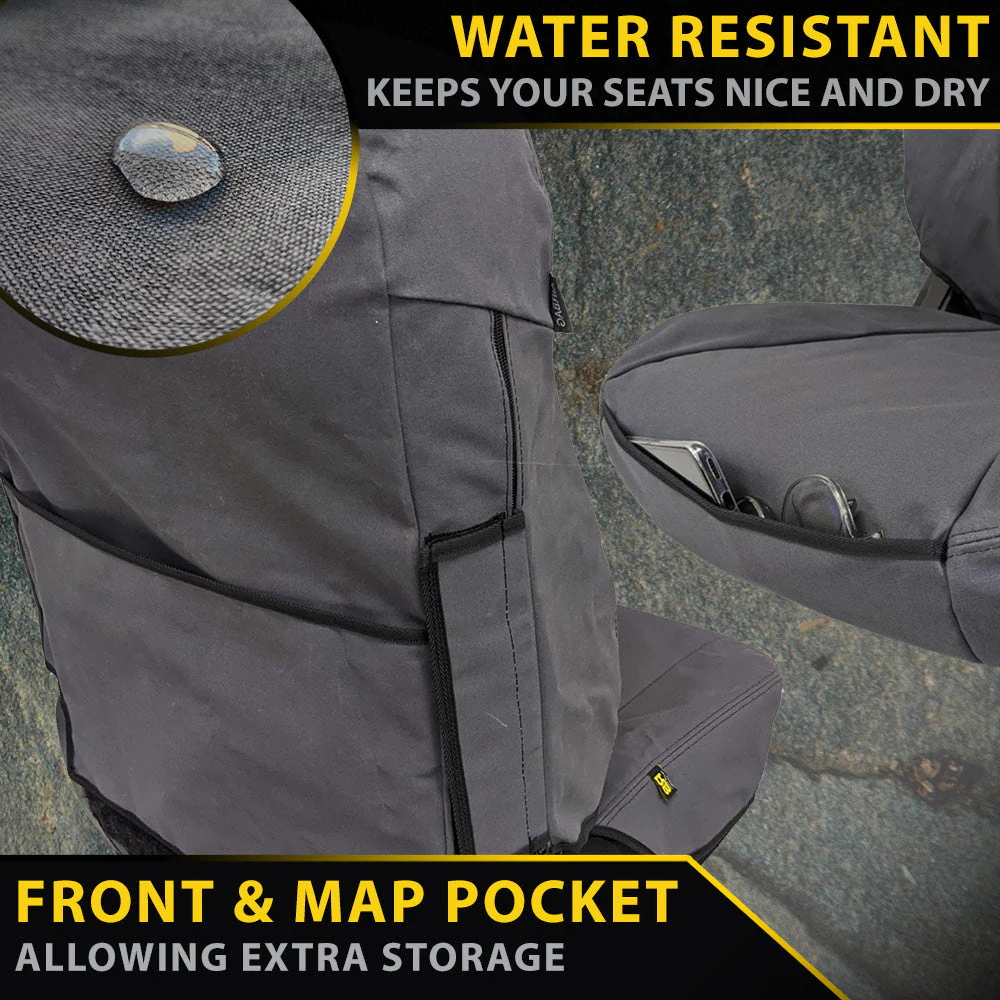 Razorback 4x4 - Toyota Landcruiser 78 Series - 2x Buckets - XP7 Heavy Duty Canvas 2x Front Row Seat Covers (Available) - Image 5