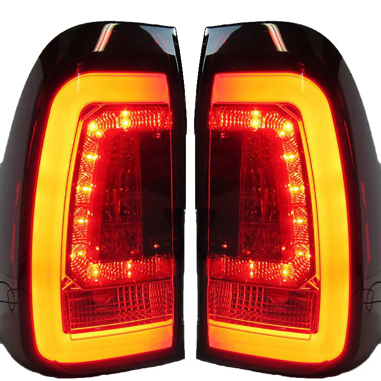 Smoke Red LED 3D Tail Lights Fit For Toyota Hilux REVO SR5 VIGO (2015-2020)