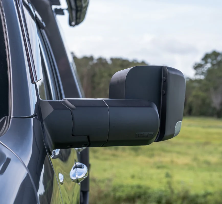 MSA 4x4 POWER FOLD™ Towing Mirrors - suitable for Landcruiser 200 Series 08/2015-07/2021 (Black, Electric, Heated, Indicators, BSM, Power Fold, Memory*, Camera Provision) - TM354 - Image 10