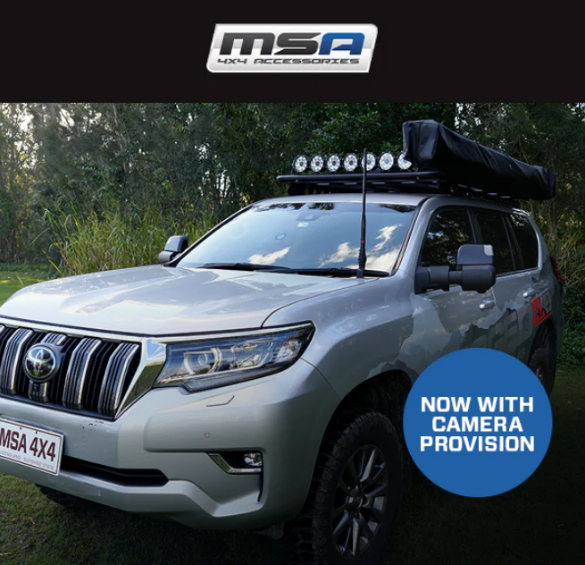 MSA 4x4 POWER FOLD™ Towing Mirrors - Suitable for Prado 150 Series 2009-07/2024 (Black, Electric, Heated, Indicators, BSM, Power Fold, Camera Provision, Puddle Light, Memory) - TM552 - Image 2