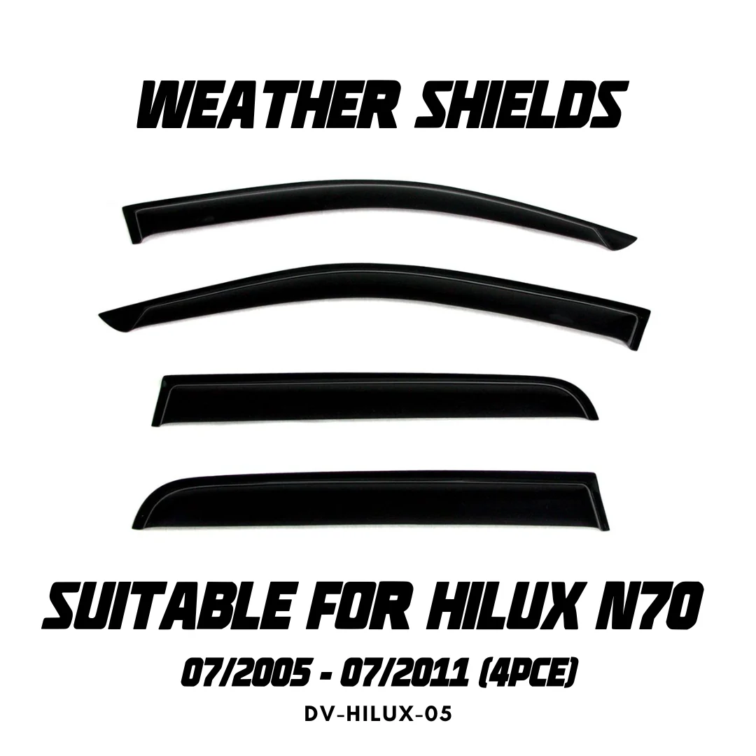 OCAM Weather Shields & Bonnet Protector - To Suit N70 Hilux 03/2005-07/2011 Dual Cab - Image 6