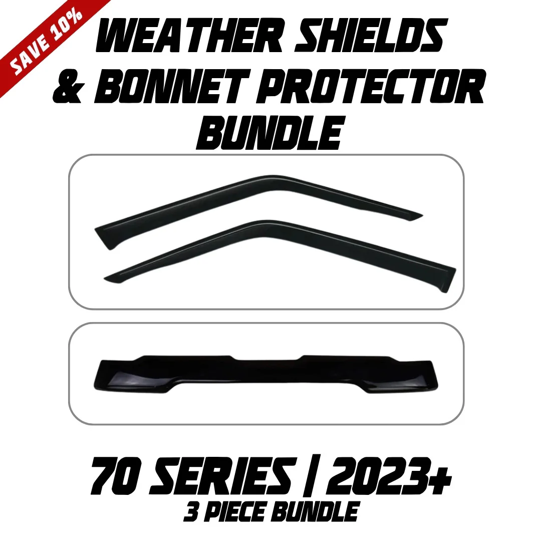 OCAM Weather Shields & Bonnet Protector - To Suit Single Cab 70 Series LandCruiser 11/2023-On