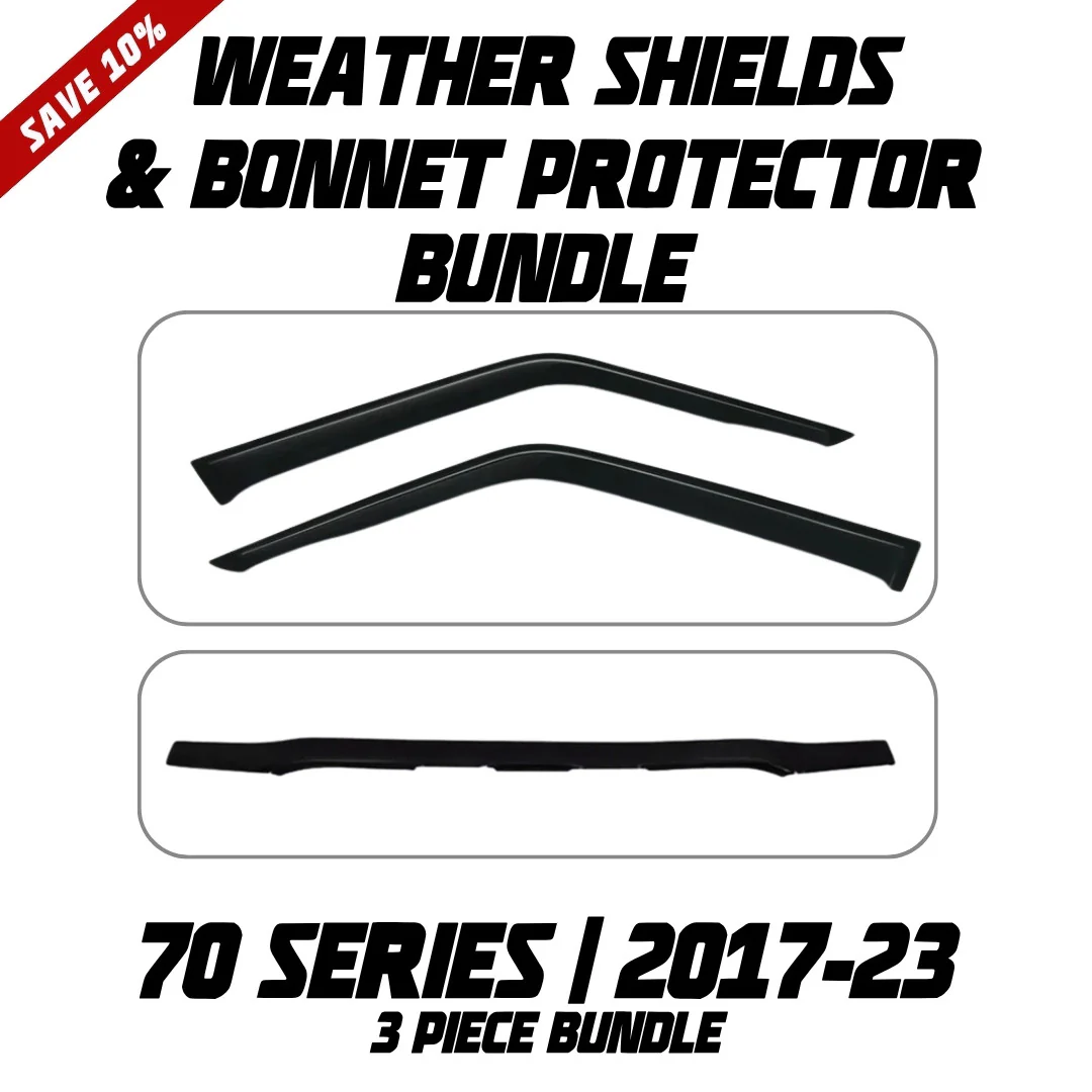 OCAM Weather Shields & Bonnet Protector - To Suit Single Cab 70 Series LandCruiser 2017-10/2023