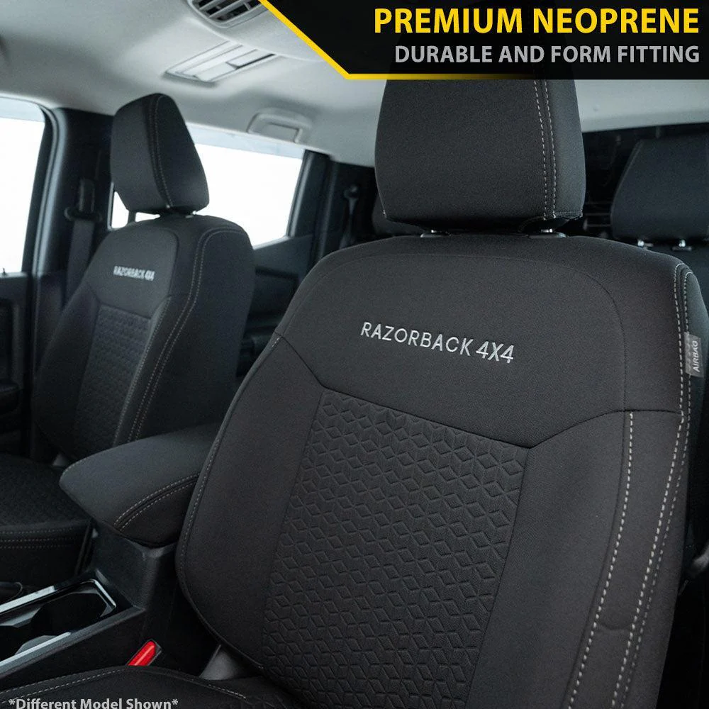 Razorback 4x4 - Toyota Hilux 8th Gen 48V V-Active (Leather Seats) - SR5 & Rogue - GP6 Premium Neoprene 2x Front Seat Covers (Available)
