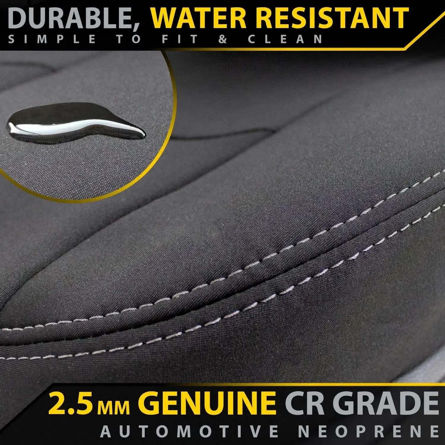 Razorback 4x4 - Toyota Hilux 8th Gen - Dual Cab - GP4 Neoprene Rear Row Seat Covers (In Stock) - Image 3