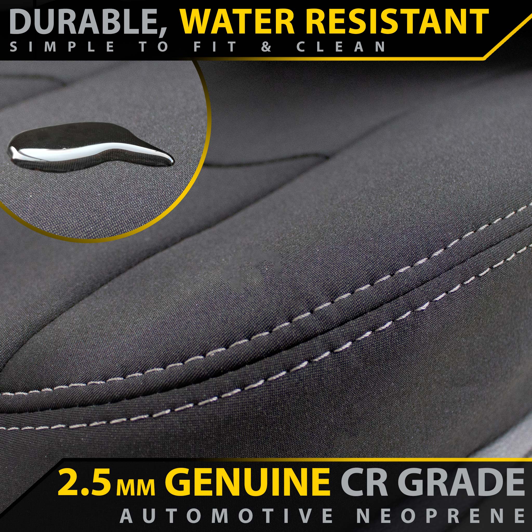 Razorback 4x4 - Toyota Hilux 8th Gen - Single Cab - GP4 Neoprene 2x Front Seat Covers (Made to Order) - Image 2