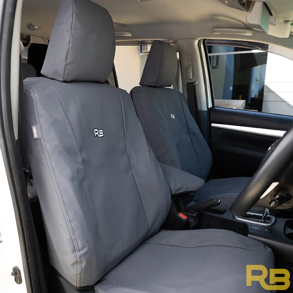 Razorback 4x4 - Toyota Hilux 8th Gen - Workmate - XP7 Heavy-Duty Canvas 2x Front Row Seat Covers (Available)