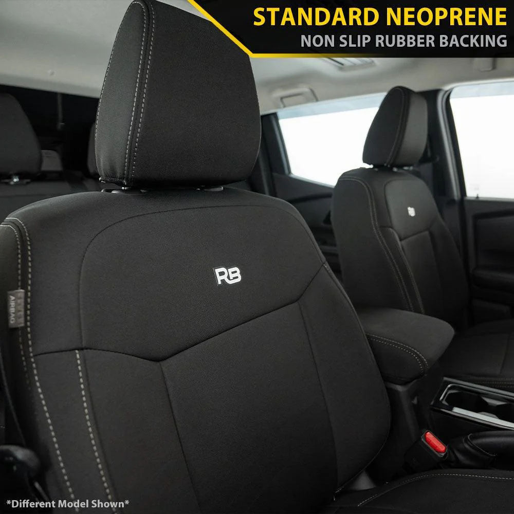 Razorback 4x4 - Toyota Landcruiser 300 Series - GXL Post-Facelift - GP4 Neoprene 2x Front Row Seat Covers (In Stock)