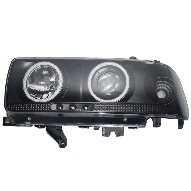 Smoke Angel Eye Pair Head Lights LED - Suitable for Landcruiser 80 Series Halo Projector AU - Image 3