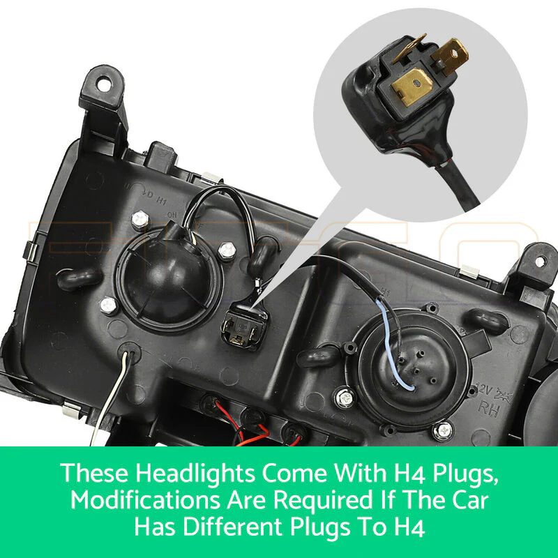 Smoke Angel Eye Pair Head Lights LED - Suitable for Landcruiser 80 Series Halo Projector AU - Image 6