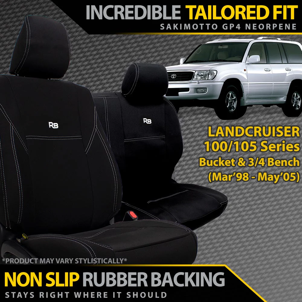 Razorback 4x4 - Toyota Landcruiser 100/105 Series - Standard - GP4 Neoprene 2x Front Seat Covers (Made to Order)