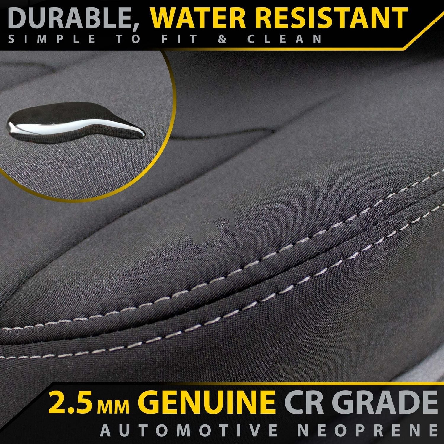 Razorback 4x4 - Toyota Landcruiser 200 Series - GX & GXL - GP4 Neoprene 2nd Row Seat Covers (Made to Order) - Image 3