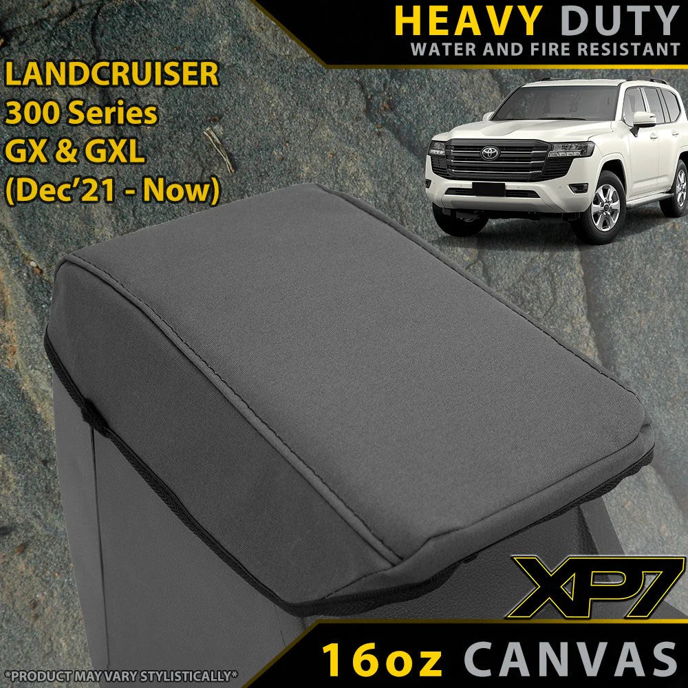 Razorback 4x4 - Toyota Landcruiser 300 Series - GX & GXL - XP7 Heavy-Duty Canvas Console Lid Cover (Made to Order)