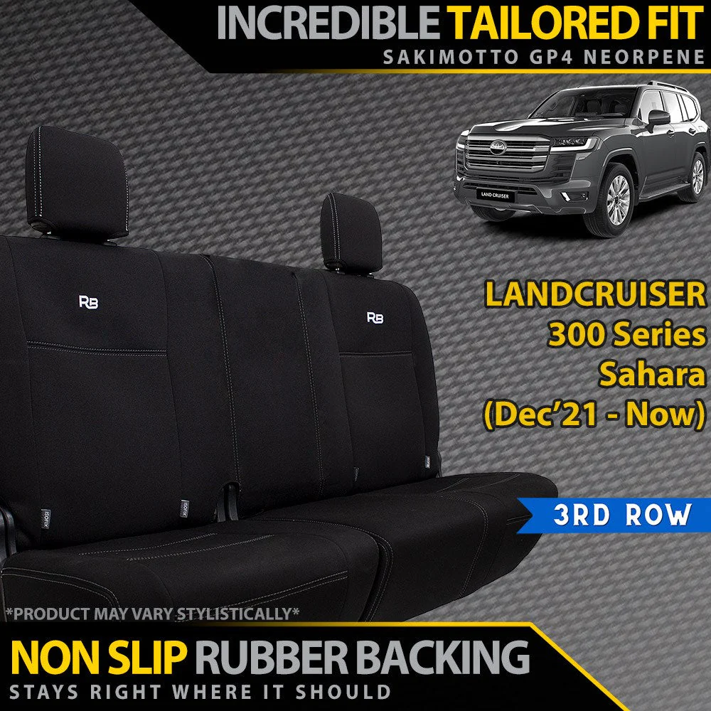 Razorback 4x4 - Toyota Landcruiser 300 Series - Sahara & Sahara ZX - GP4 Neoprene 3rd Row Seat Covers (Made to Order)