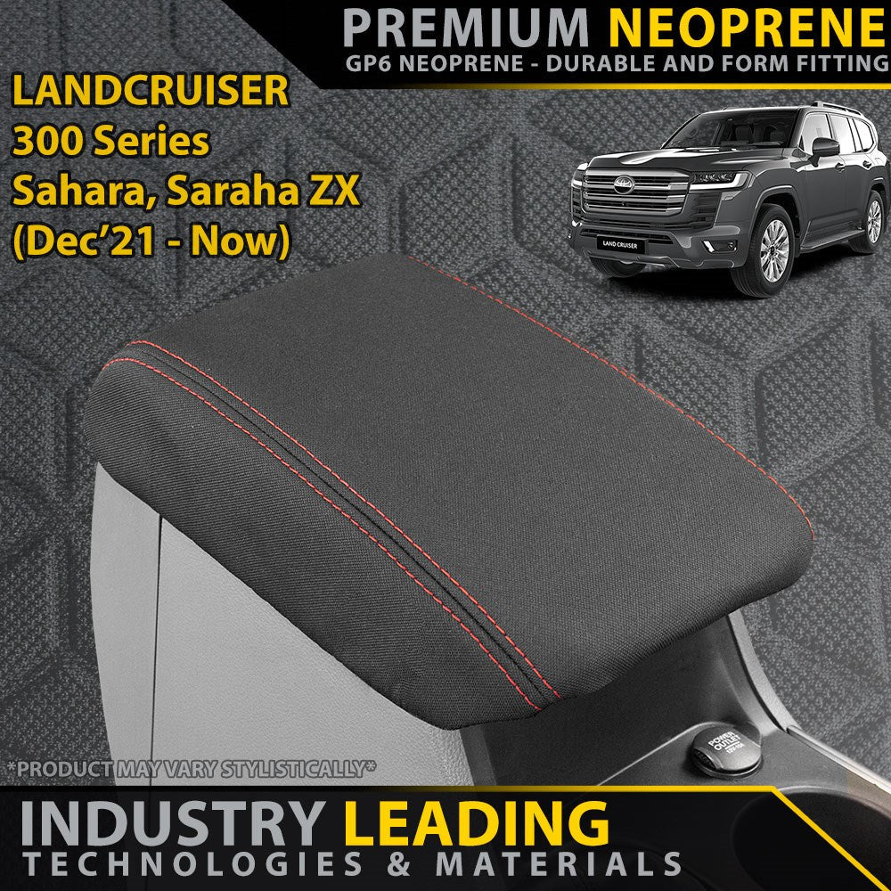 Razorback 4x4 - Toyota Landcruiser 300 Series - Sahara & Sahara ZX - GP6 Premium Neoprene Console Lid Cover (Available)