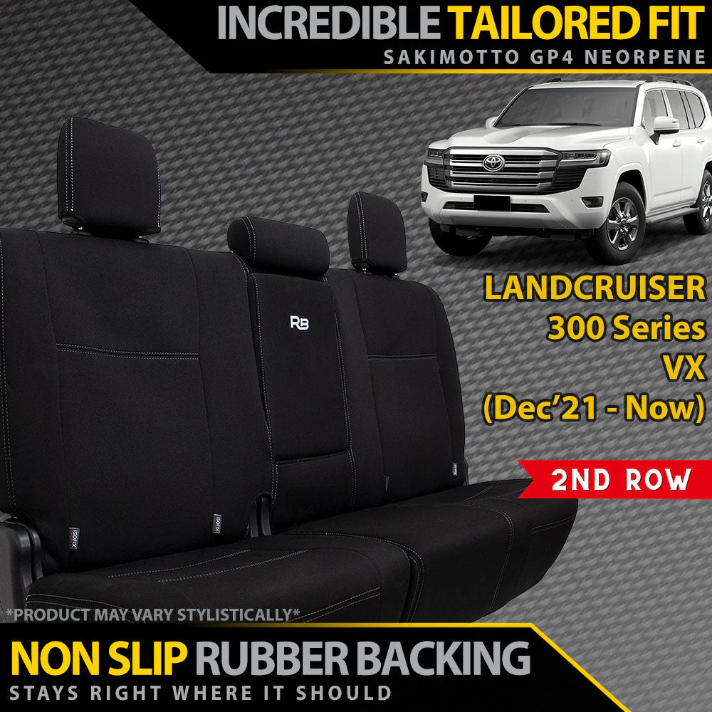 Razorback 4x4 - Toyota Landcruiser 300 Series - VX - GP4 Neoprene 2nd Row Seat Covers (In Stock)