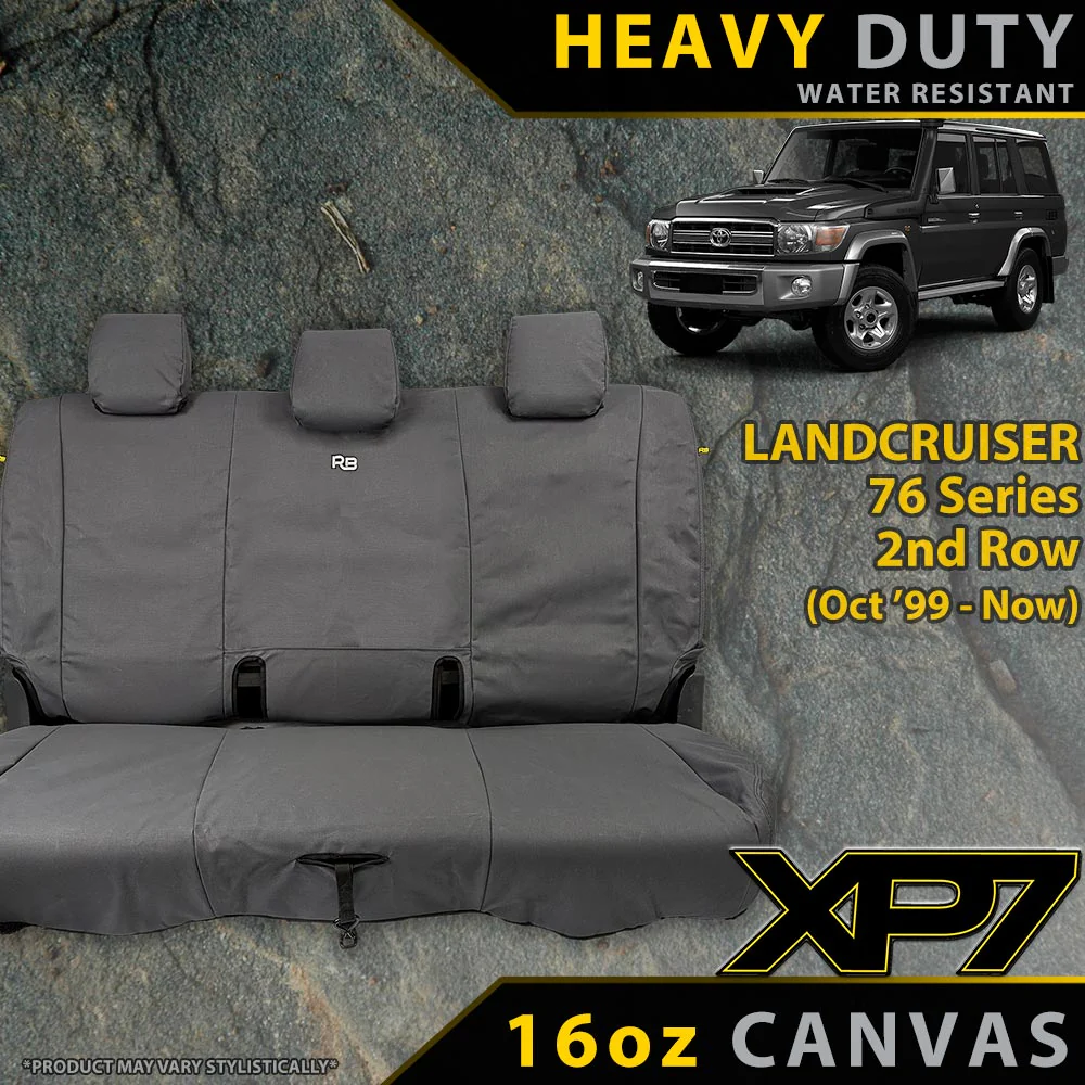 Razorback 4x4 - Toyota Landcruiser 76 Series - VDJ76R - XP7 Heavy-Duty Canvas Rear Row Seat Covers (Made to Order)