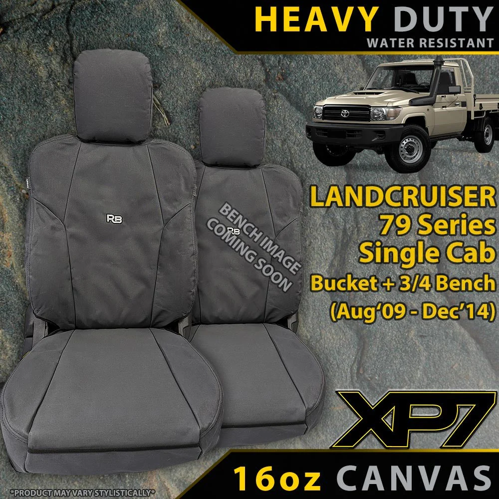 Razorback 4x4 - Toyota Landcruiser 79 Series - Single Cab with Bucket & 3/4 Bench Seats - XP7 Heavy-Duty Canvas 2x Front Seat Covers (Made to Order)