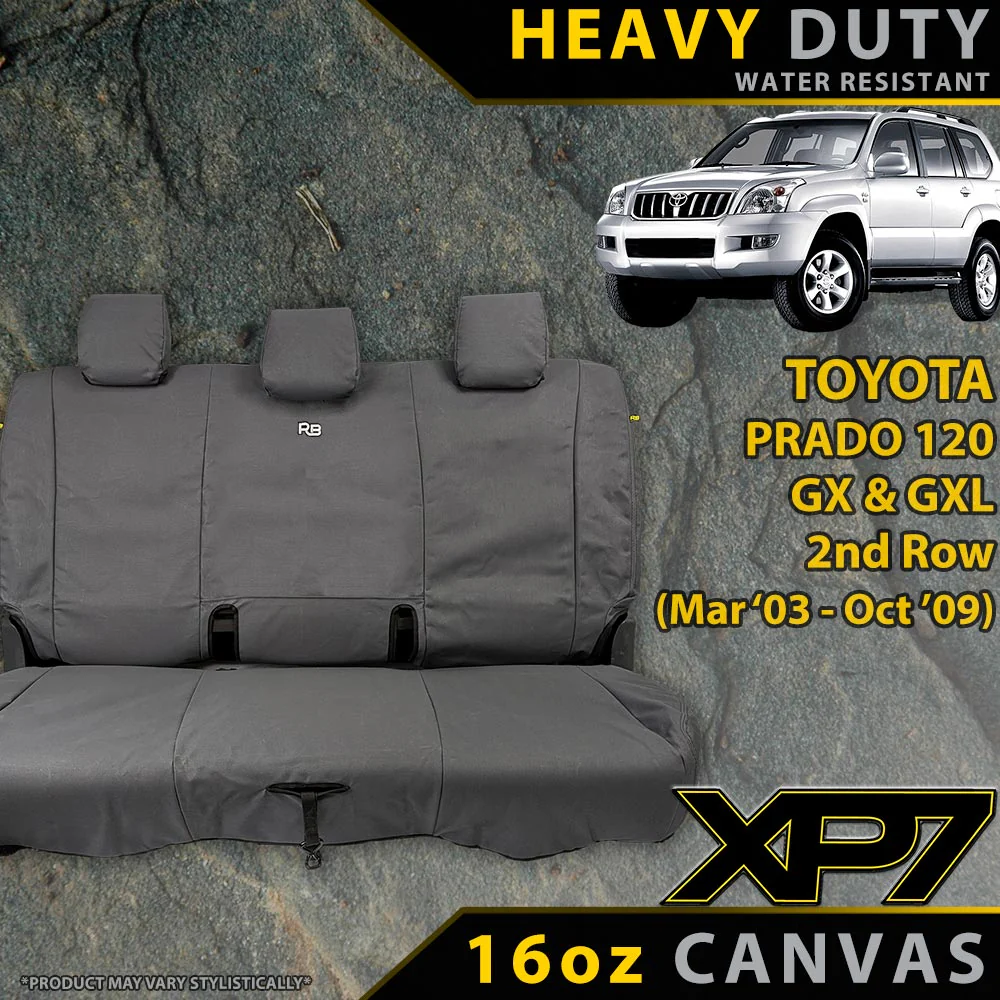 Razorback 4x4 - Toyota Prado 120 - XP7 Heavy-Duty Canvas 2nd Row Seat Covers (Made to Order)