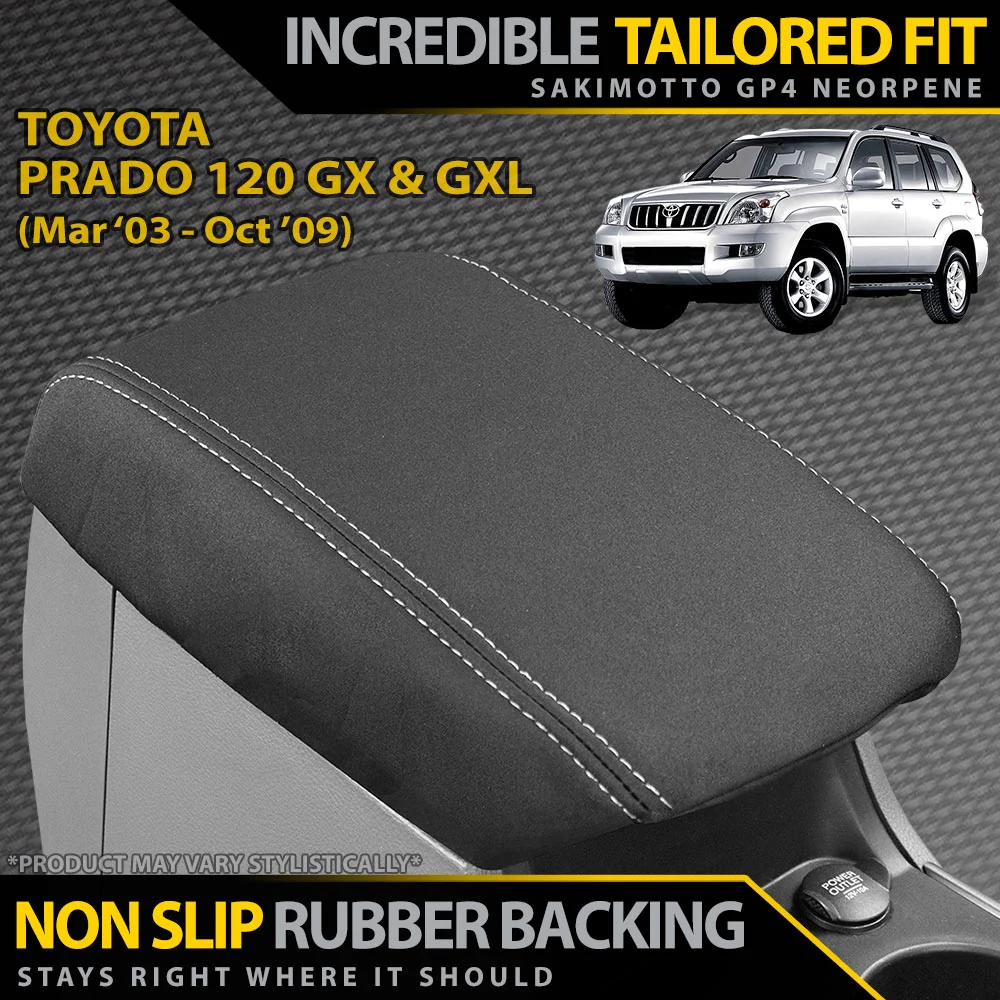 Razorback 4x4 - Toyota Prado 120 - GP4 Neoprene Console Lid Cover (In Stock)
