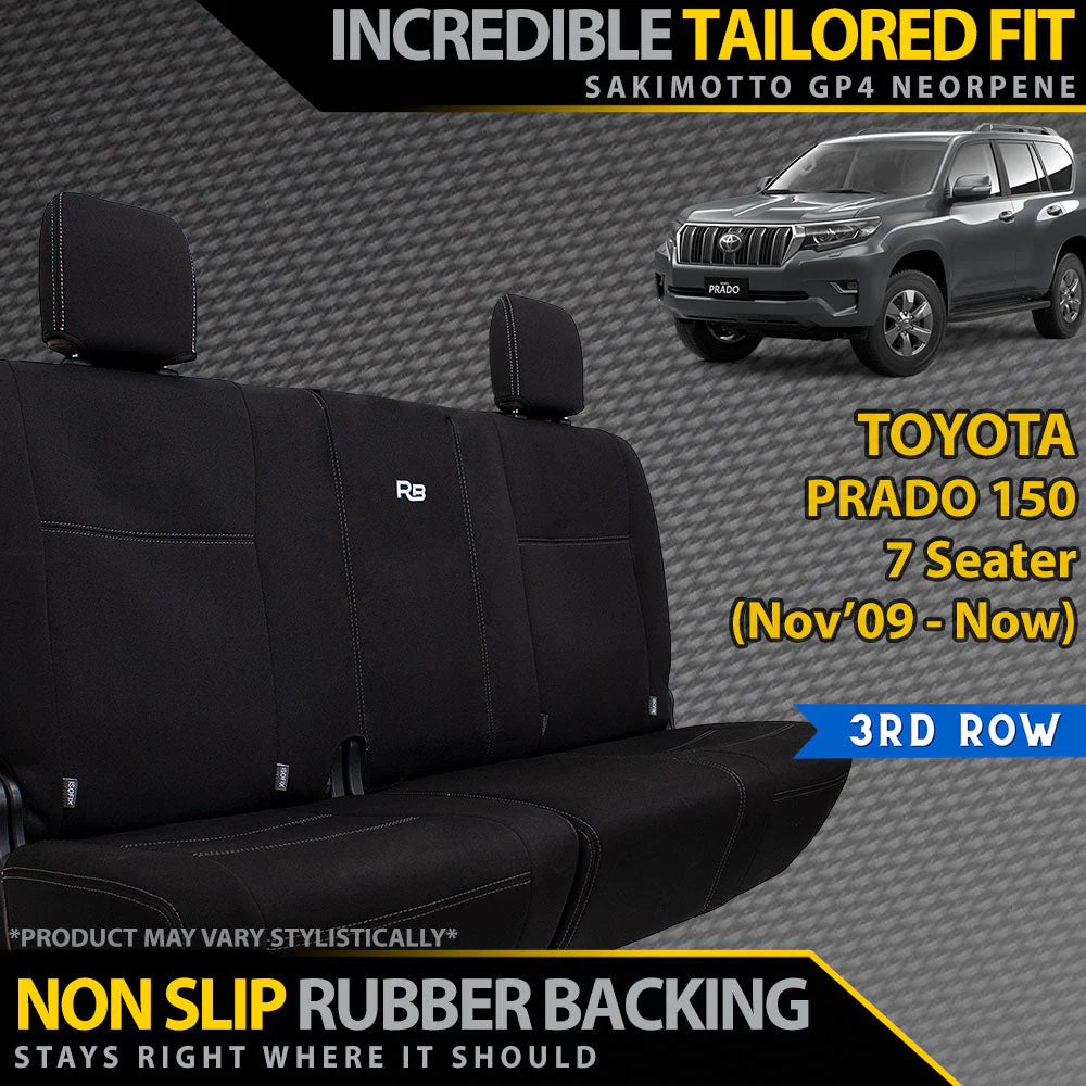 Razorback 4x4 - Toyota Prado 150 - GP4 Neoprene 3rd Row Seat Covers (Made to Order)