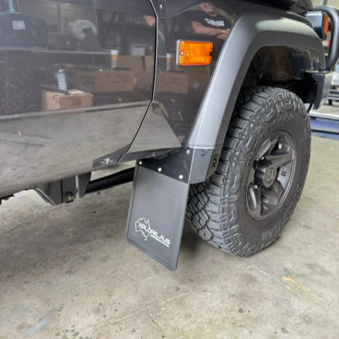 Xplore Aus Extended Front Mudflaps - to suit 70 series LandCruiser (2024-ON FACELIFT)