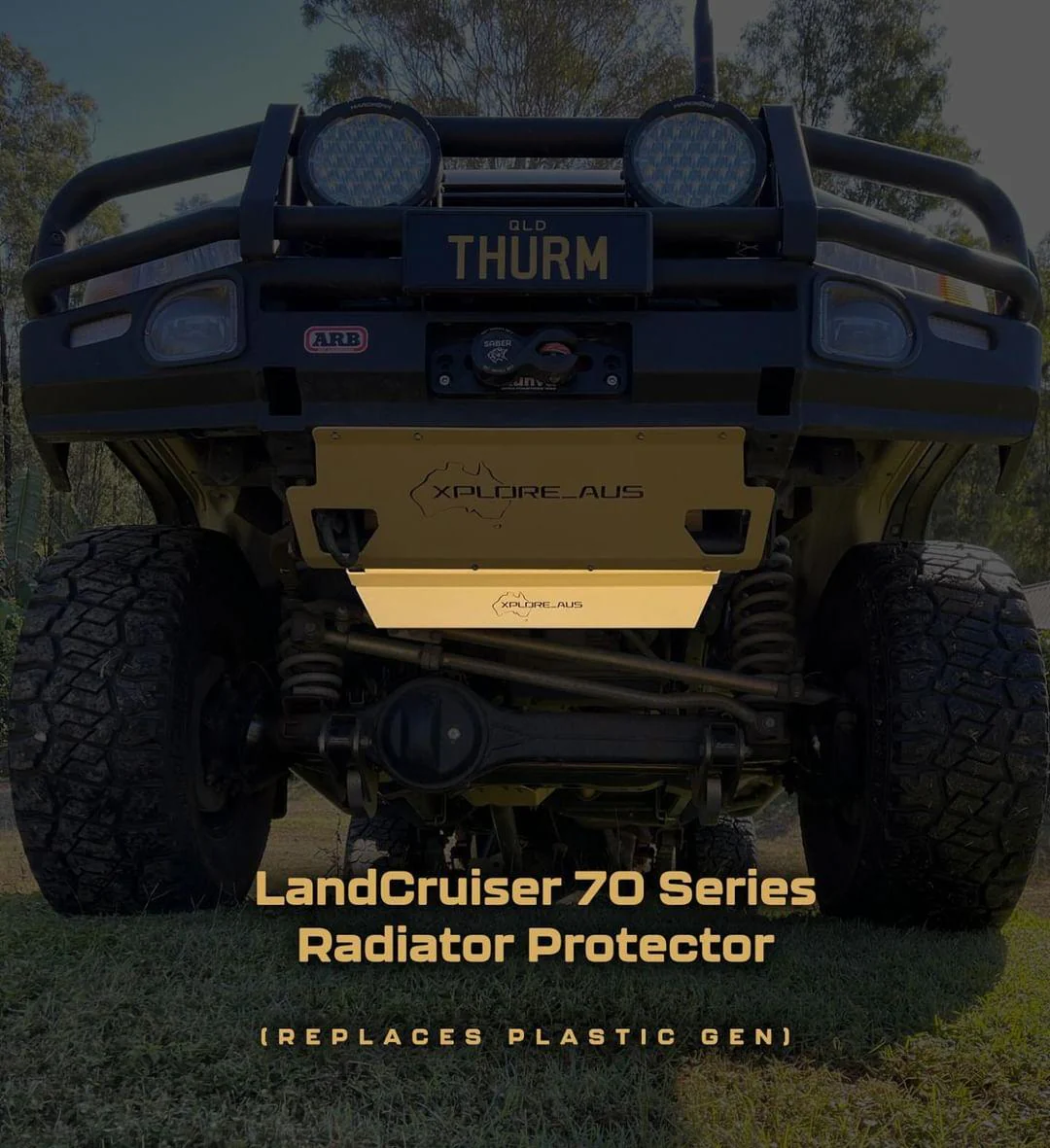 LandCruiser 70 - Radiator Protector (Replaces plastic gen) Stainless steel